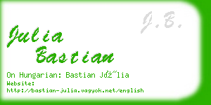 julia bastian business card